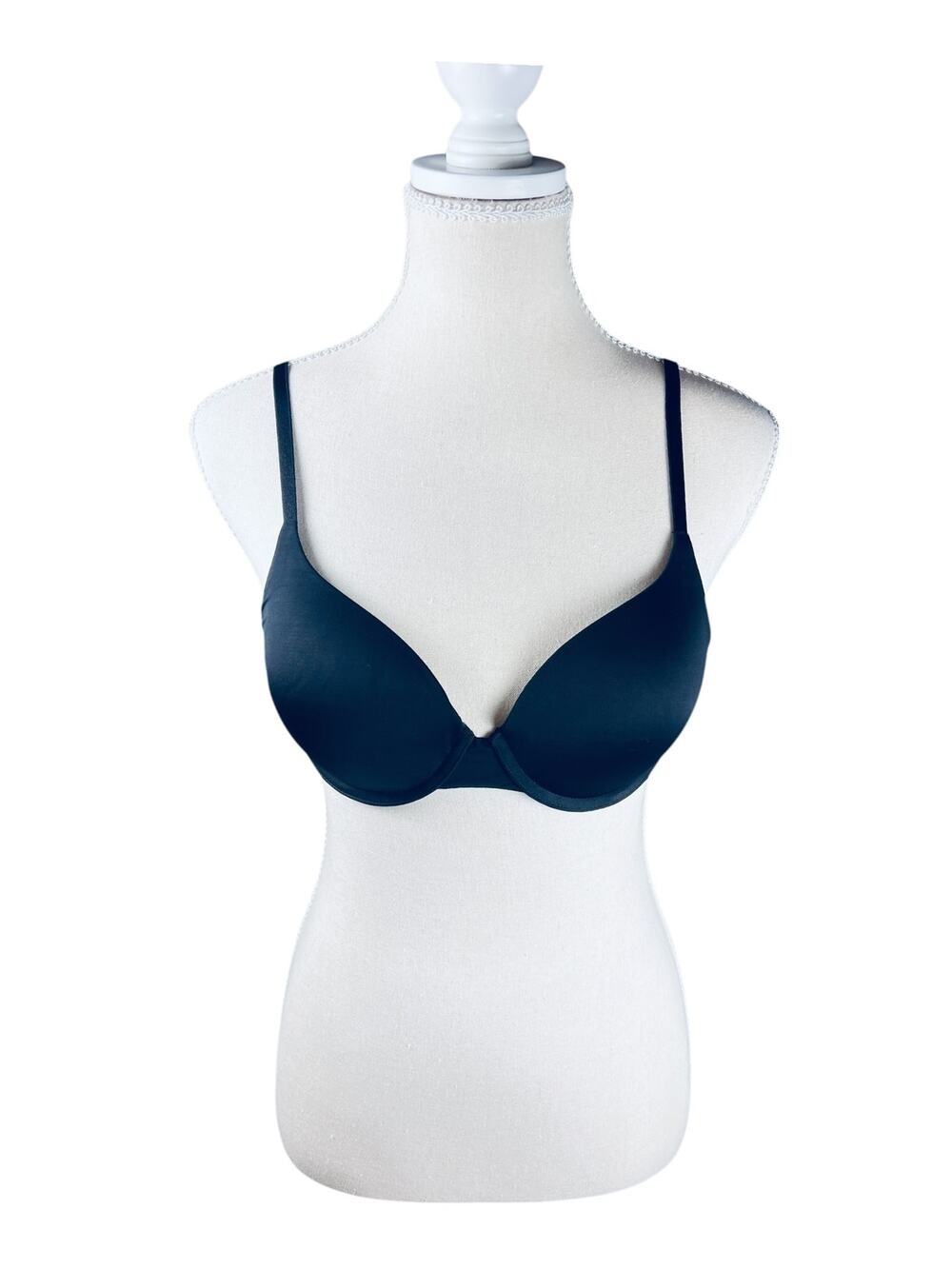 VS Perfect Shape Black Underwire Bra 34C Convertible Straps